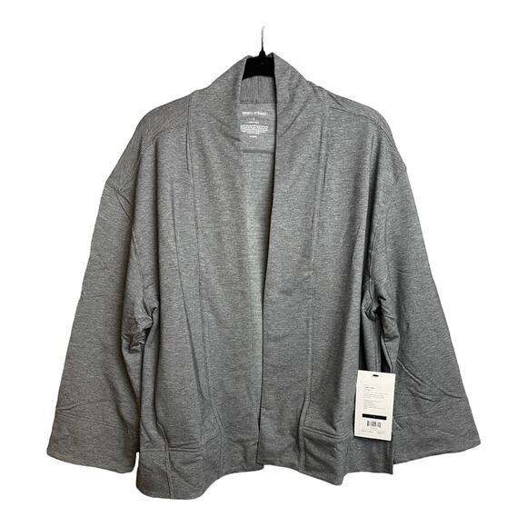 Ministry of‎ Supply Merino Wool Blend Fusion Terry Cardigan Gray Heather XS NWT - Picture 5 of 9